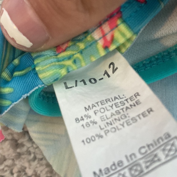 Bikini Set Tropical Hawaiian Print for Girls Size Large 10-12 - Picture 7 of 9